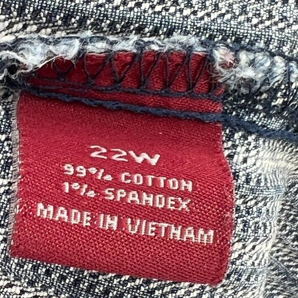 Vintage 80s Gitano Ribbed Faded Stretch Denim Jacket Plus Size 22W - Picture 6 of 6